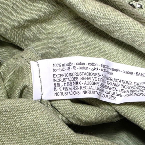 NWT Zara Green Cotton Crochet Buckle Style Bag - Picture 11 of 12